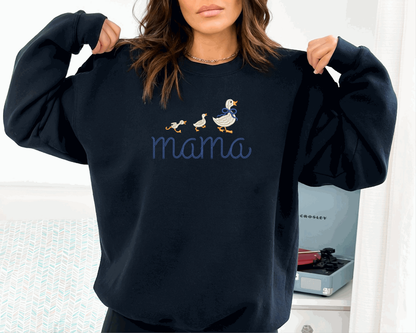 Mama Goose Crew - 2 Gosling (blue thread)