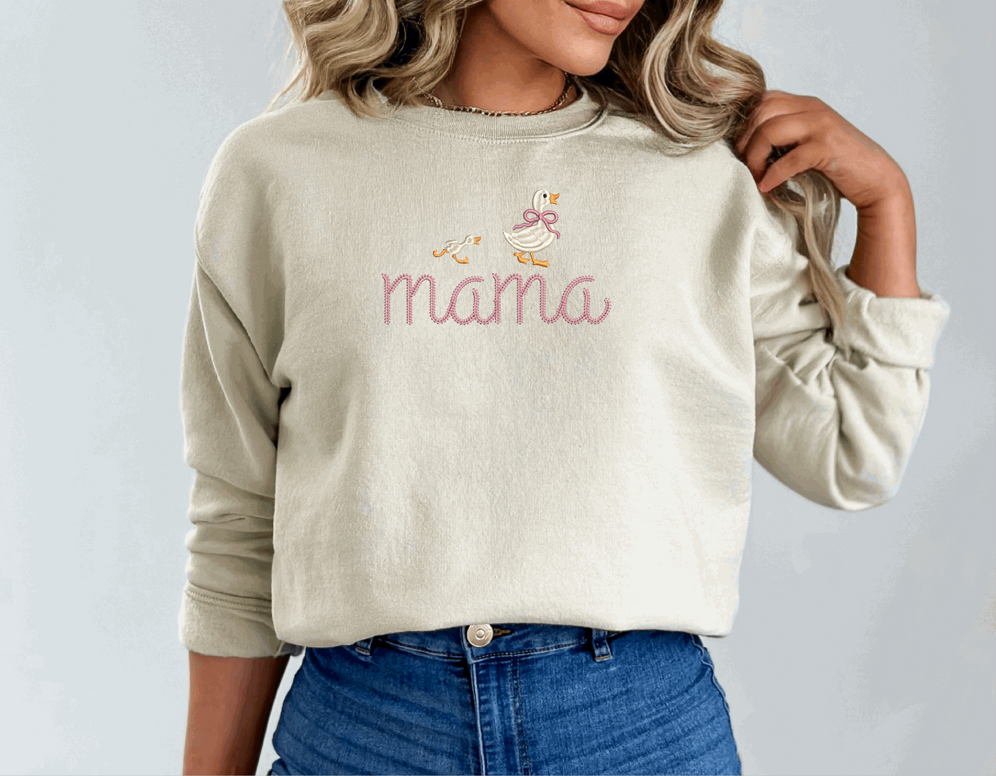 Mama Goose Crew - 1 Gosling (pink thread)