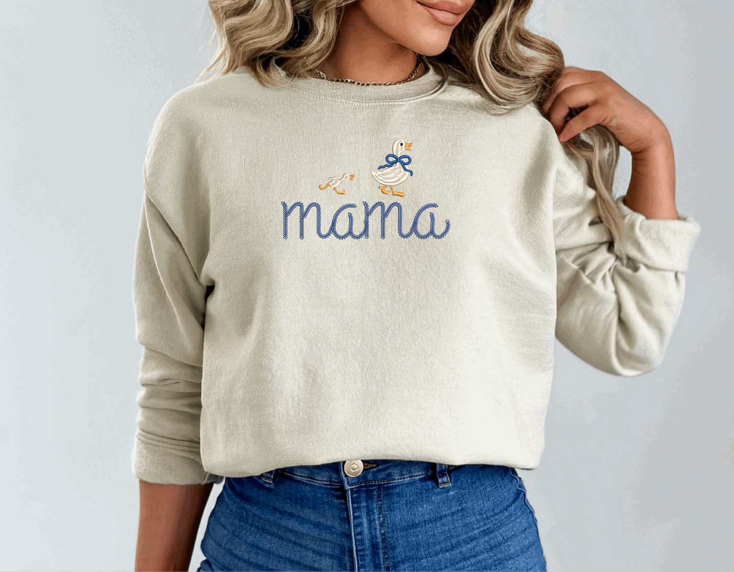 Mama Goose Crew - 1 Gosling (blue thread)