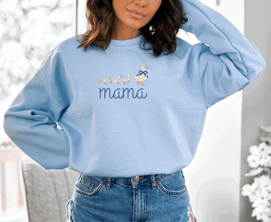 Mama Goose Crew - 3 Gosling (blue thread)
